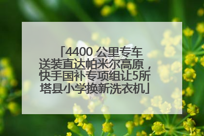 4400 公里专车送装直达帕米尔高原，快手国补专项组让5所塔县小学换新洗衣机